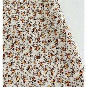Vtg Crantson Calico Quilt Fabric Rust Earth Tones Cotton Sewing 1yd 12" x 43"